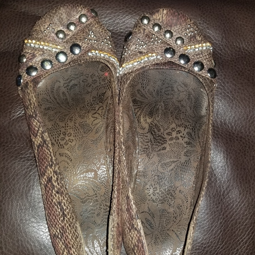 Lei ballet flats snakeskin look